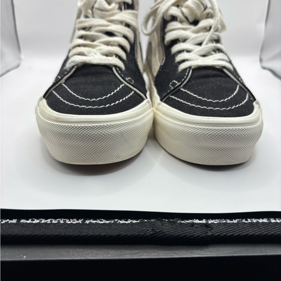 Vans Sk8-Hi Canvas Unisex Black / Beige Shoes Sz M 4.5 W 6 - Picture 8 of 13